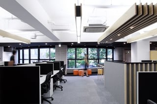 An example of an over-lit office space.