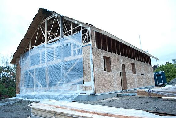 The house in progress