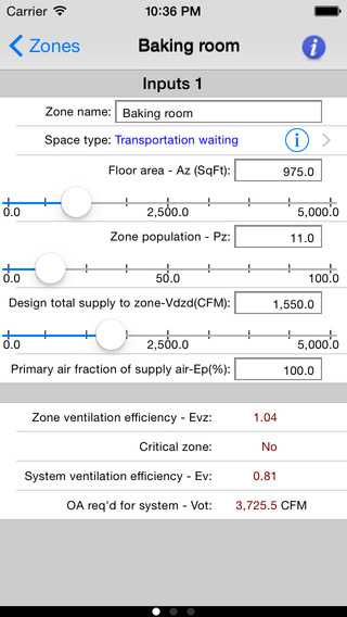 ASHRAE 62.1-2013 app screenshot