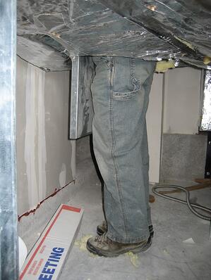 Figure 1: Good access to a smoke damper through a duct access door.