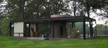 Philip Johnson's Glass House. Photo by Flicker user stewedpeas