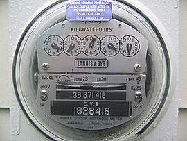 Household electric meter, USA