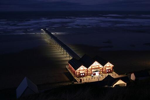 English: The Pier at Night The recently comple...