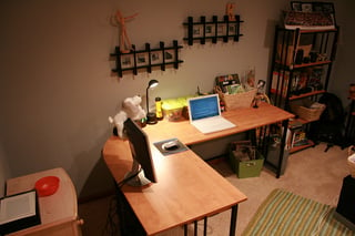 An example of using task lighting